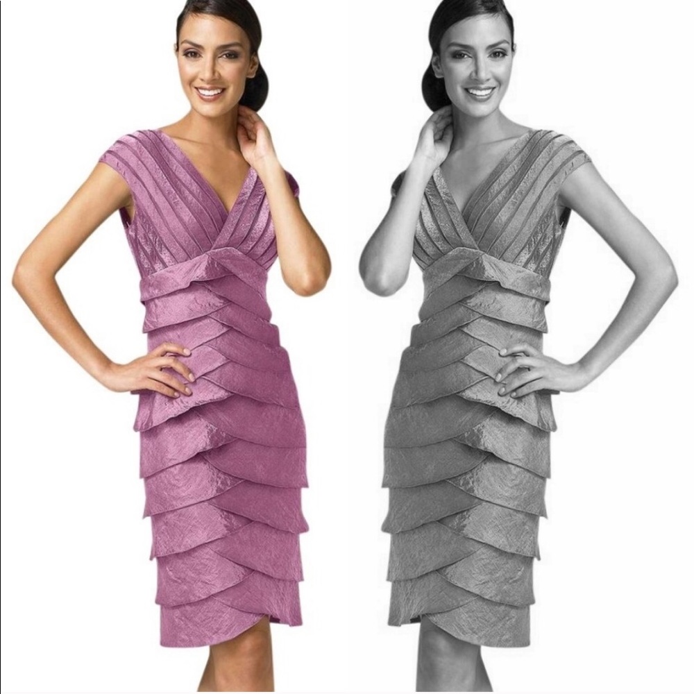 Adrianna Papell purple layer bodycon dress